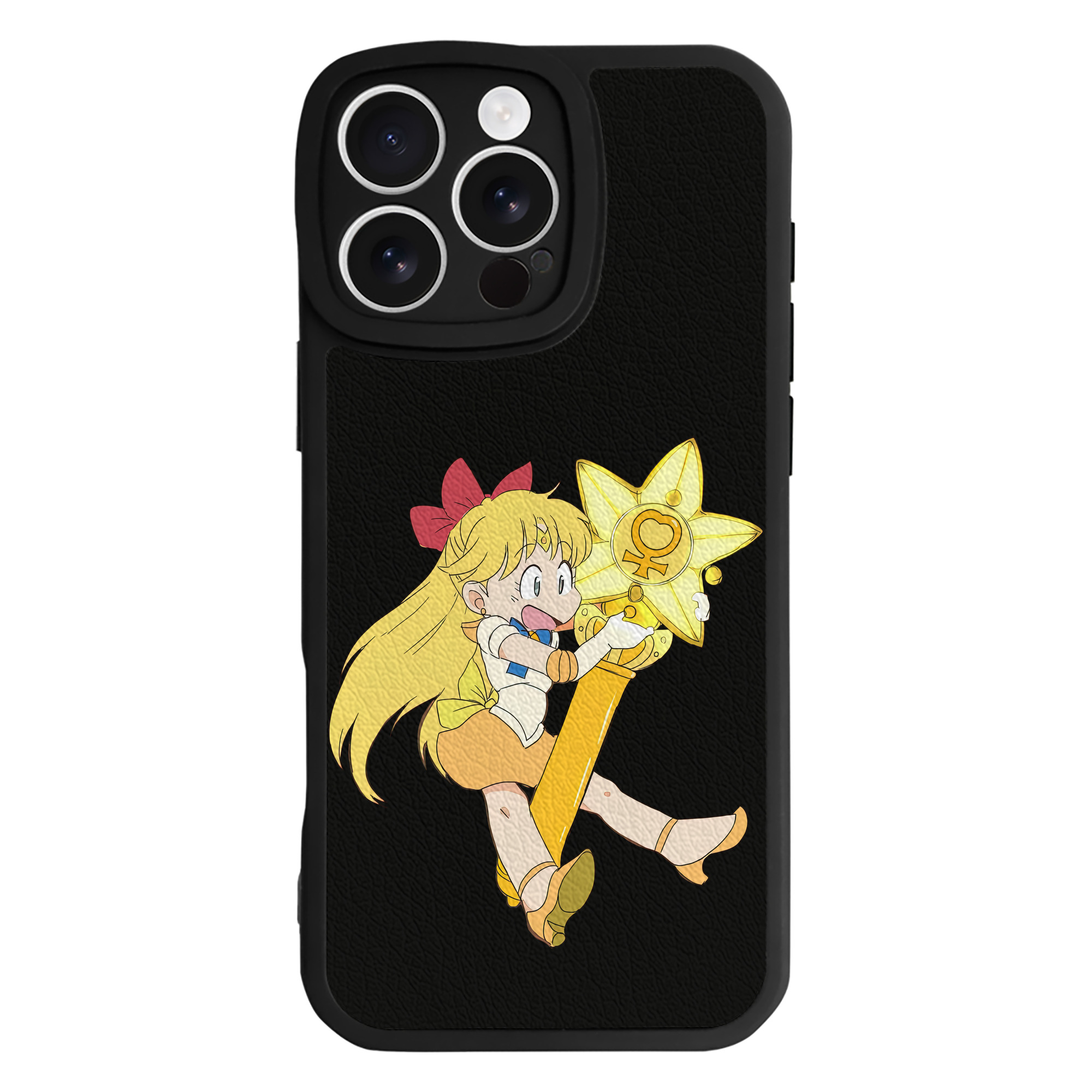 （画像用） 美少女戦士セーラームーン 愛野 美奈子 あいの みなこ Sailor Moon Aino Minako 【iPhone 16シリーズ対応】シリコンスマホケース（レザー調） 材質：シリコン